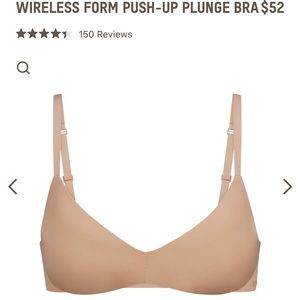 NWT SKIMS WIRELESS FORM PUSH-UP PLUNGE BRA